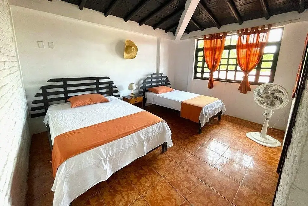 Mango Room at Sundown Beach Hotel in Canoa, Ecuador